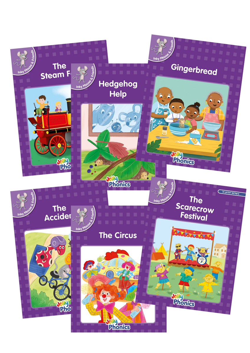 Jolly Phonics Purple Readers Inky Mouse Friends Level 5 Precurs jolly-phonics-purple-readers-inky-mouse-friends-level-5-precurs